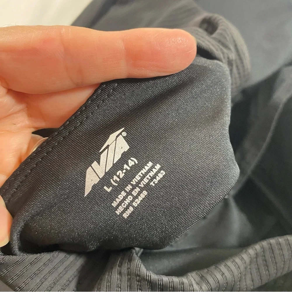 Avia Black Mini Dress Athletic Wear Women’s Large 12-14 Spandex adjustable Strap - Picture 2 of 10